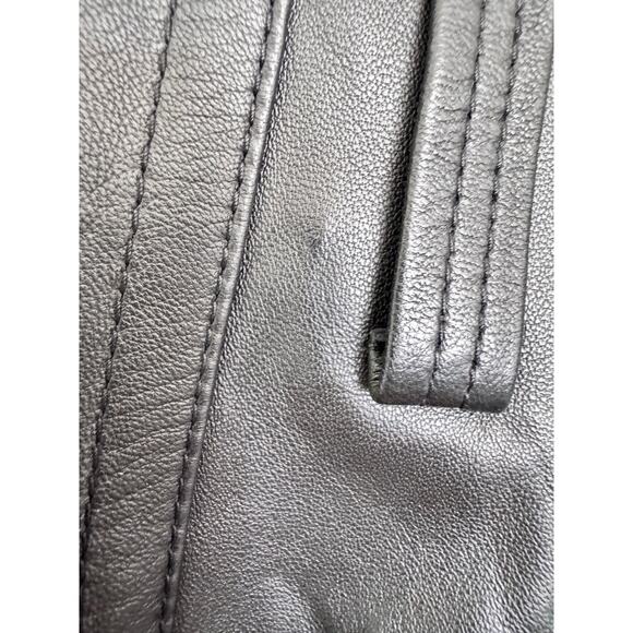 Vince 100% Lamb Leather Shorts in Black Size 2 - Picture 6 of 6